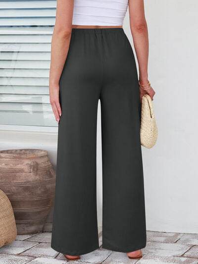 Elastic Waist Wide Leg Pants for a perfect OOTD – dress to impress outfits from Amexza