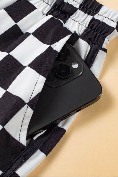 Drawstring Checkered Shorts with Pockets for a perfect OOTD – dress to impress outfits from Amexza