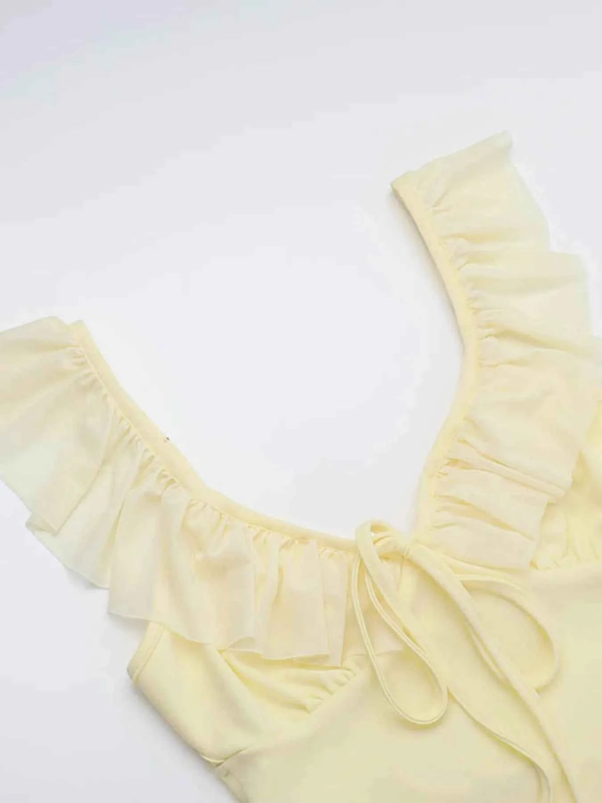 Ruffled V-Neck Sleeveless Maxi Dress