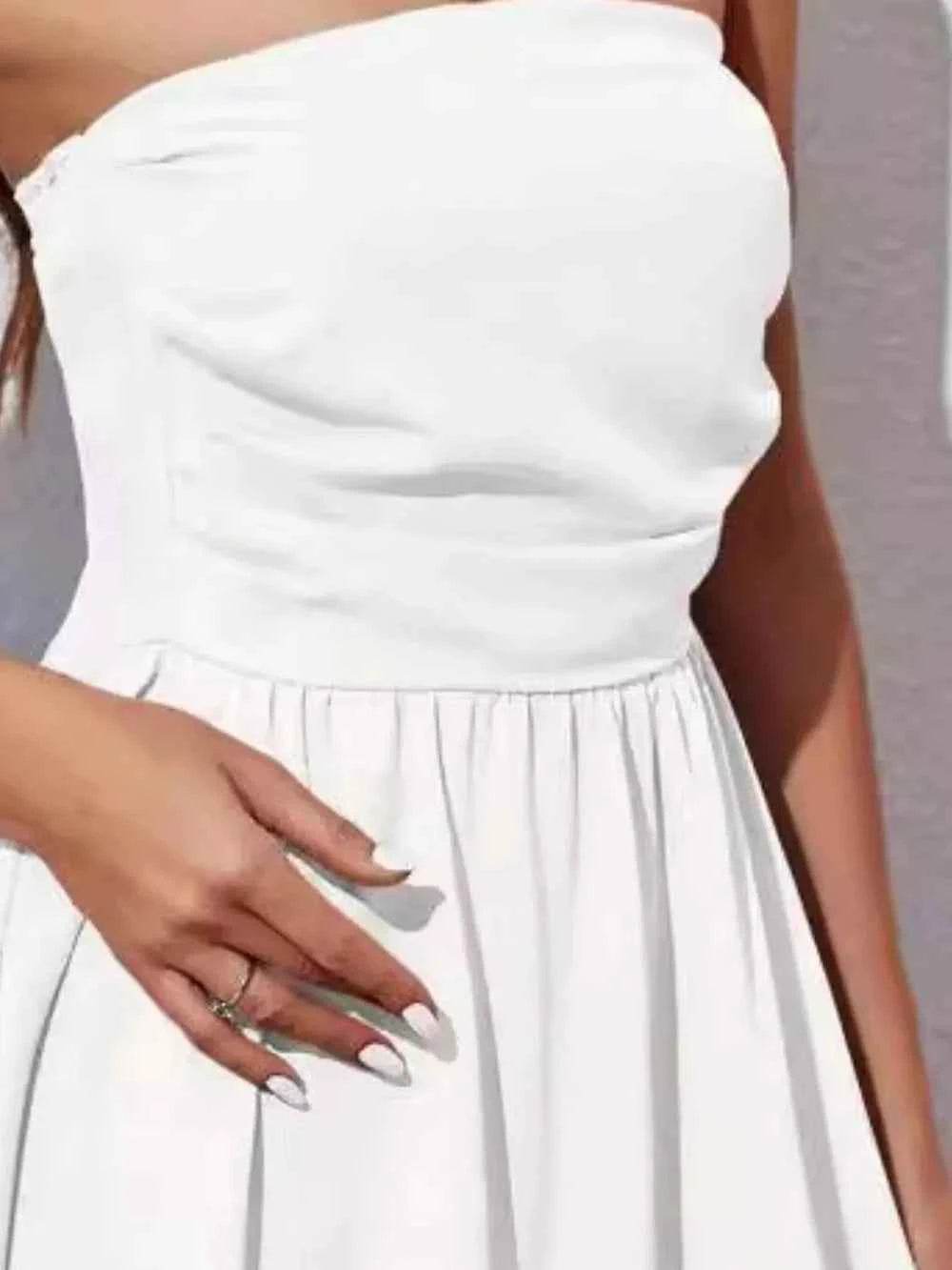 Ruched Tube Mini Dress for a perfect OOTD – dress to impress outfits from Amexza