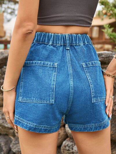 High Waist Denim Shorts with Pockets for a perfect OOTD – dress to impress outfits from Amexza