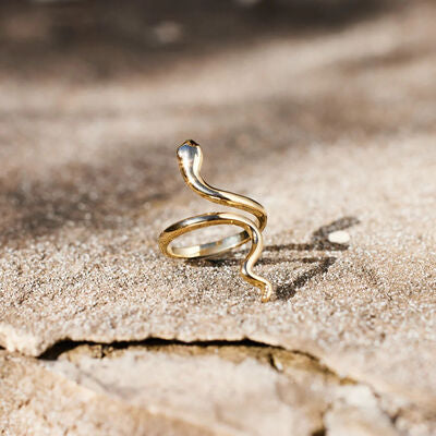 Snake Shape 18K Gold-Plated Bypass Ring for a perfect OOTD – dress to impress outfits from Amexza