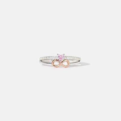 Heart Number 8 Zircon Double-Layered Ring Silver for a perfect OOTD – dress to impress outfits from Amexza
