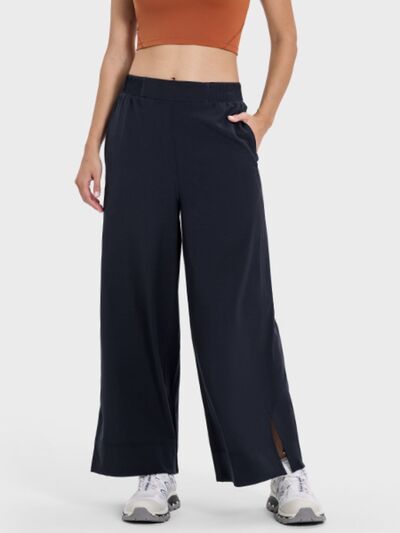 Millennia Slit Wide Leg Active Pants for a perfect OOTD – dress to impress outfits from Amexza