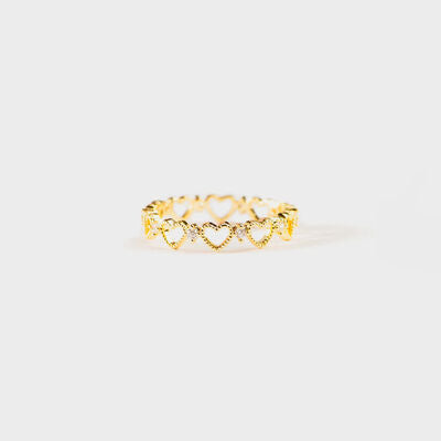 Heart Shape 18K Gold-Plated Ring Gold for a perfect OOTD – dress to impress outfits from Amexza