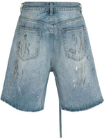 Men's Washed Graffiti Print Denim Bermuda Shorts for a perfect OOTD – dress to impress outfits from Amexza