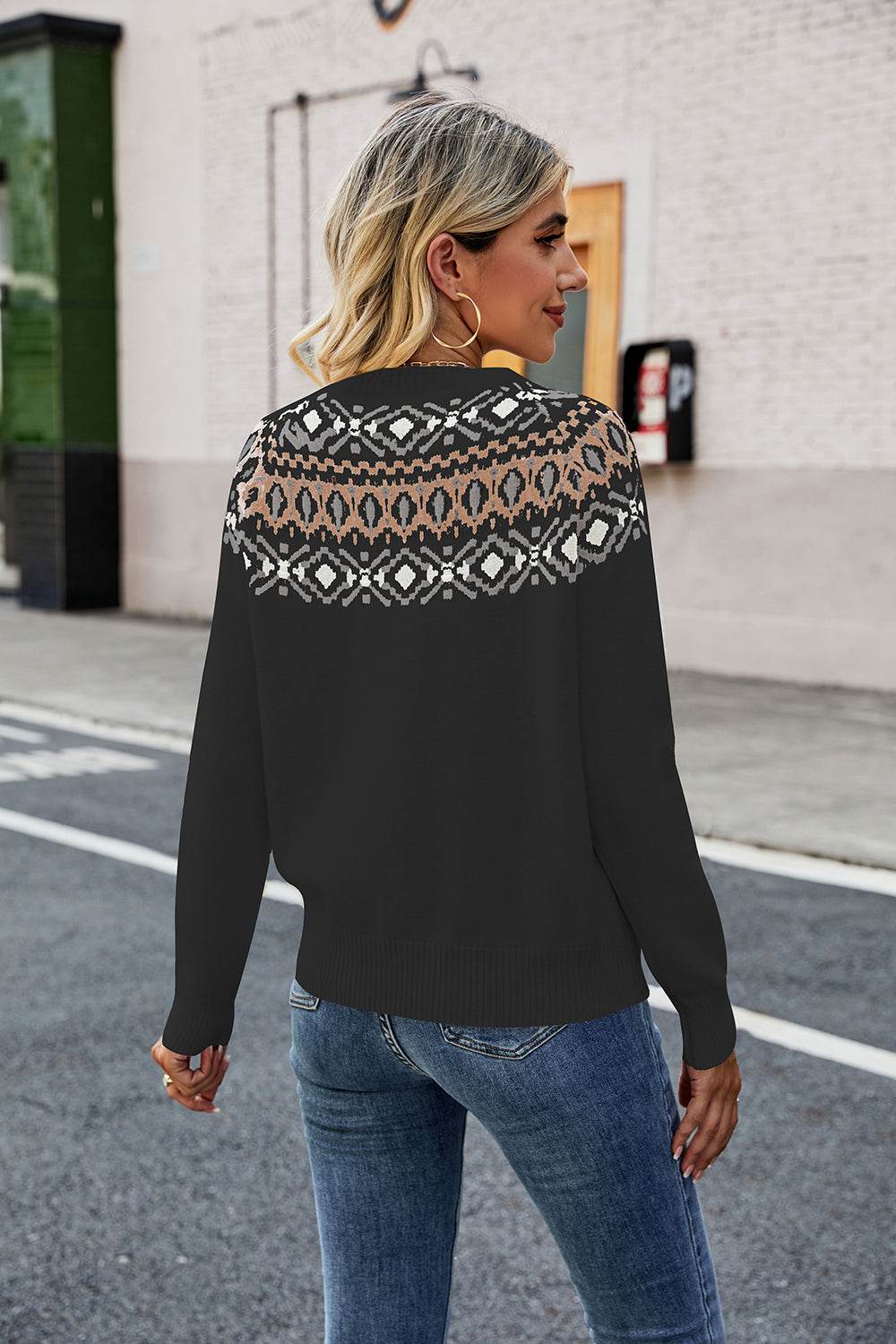 Round Neck Raglan Sleeve Sweater for a perfect OOTD – dress to impress outfits from Amexza