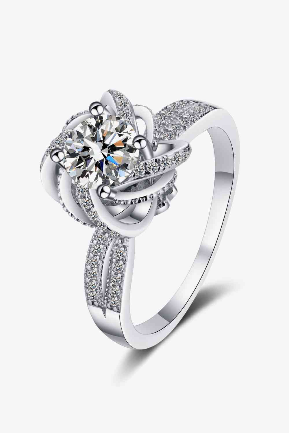 1 Carat Moissanite 925 Sterling Silver Ring for a perfect OOTD – dress to impress outfits from Amexza