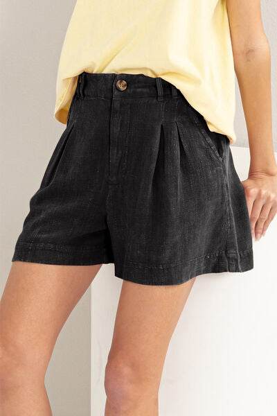 HYFVE High Waist Pleated Linen Shorts for a perfect OOTD – dress to impress outfits from Amexza