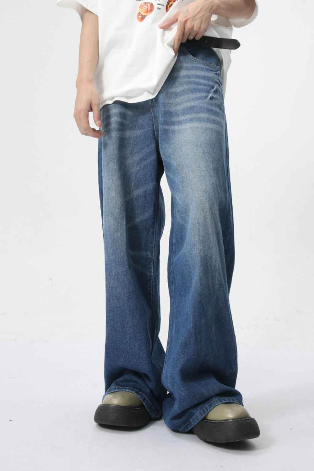 Wide Leg Men's Jeans with Pockets for a perfect OOTD – dress to impress outfits from Amexza