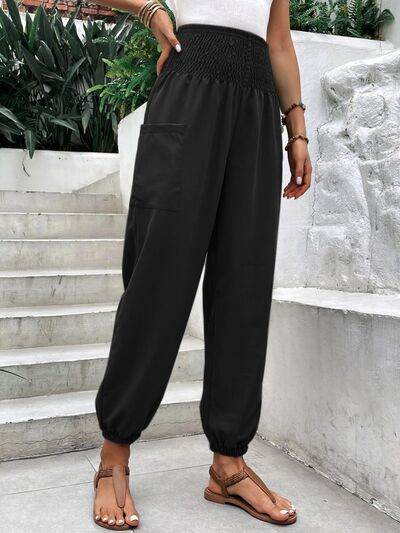 Smocked High Rise Joggers with Pockets for a perfect OOTD – dress to impress outfits from Amexza