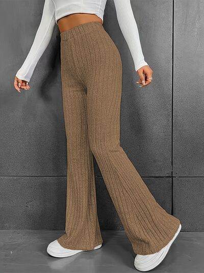 Ribbed High Waist Bootcut Pants for a perfect OOTD – dress to impress outfits from Amexza