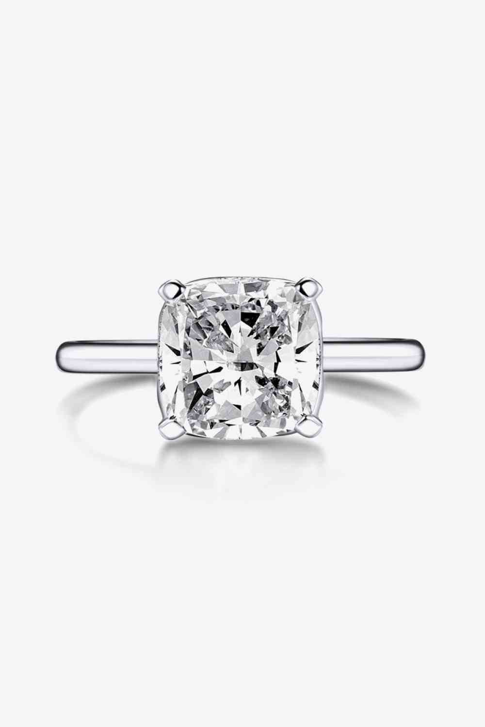 3.5 Carat Zircon 4-Prong Ring White for a perfect OOTD – dress to impress outfits from Amexza