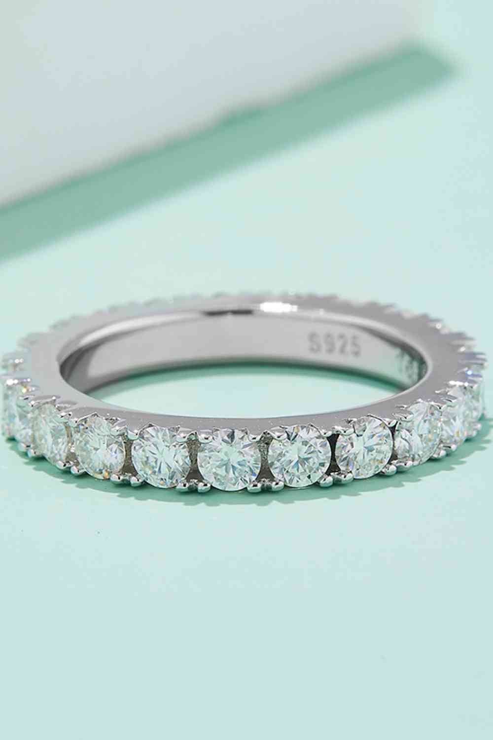 2.3 Carat Moissanite 925 Sterling Silver Eternity Ring for a perfect OOTD – dress to impress outfits from Amexza