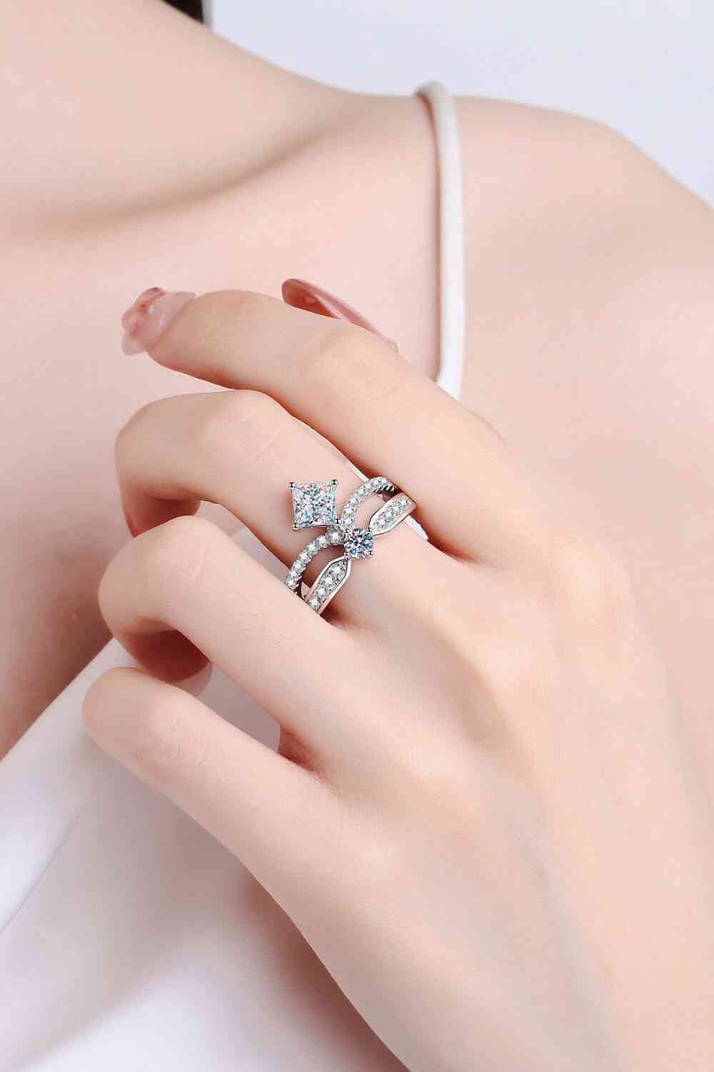 925 Sterling Silver Moissanite Crown Ring for a perfect OOTD – dress to impress outfits from Amexza