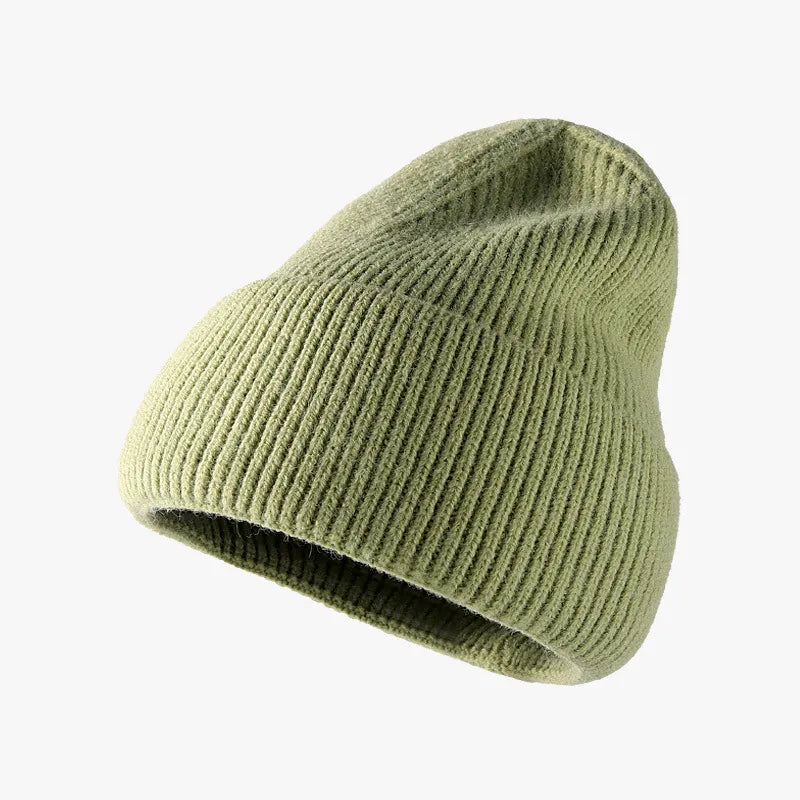 Thermal Solid Knit Hat Matcha Green One Size for a perfect OOTD – dress to impress outfits from Amexza