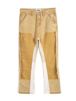 Men's Contrast Washed Bootcut Jeans Gold for a perfect OOTD – dress to impress outfits from Amexza