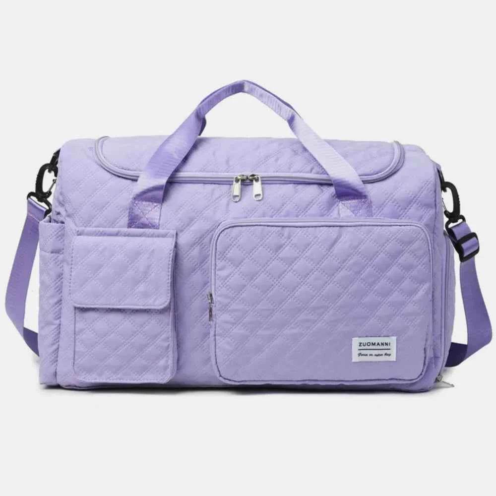 Oxford Cloth Multi Pockets Travel Bag Lavender One Size for a perfect OOTD – dress to impress outfits from Amexza