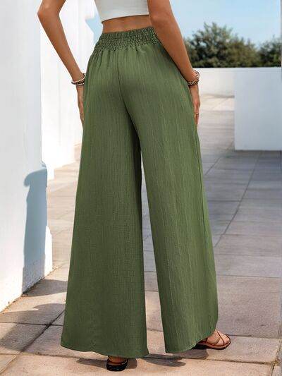 Perfee Smocked Wide Leg Pants for a perfect OOTD – dress to impress outfits from Amexza