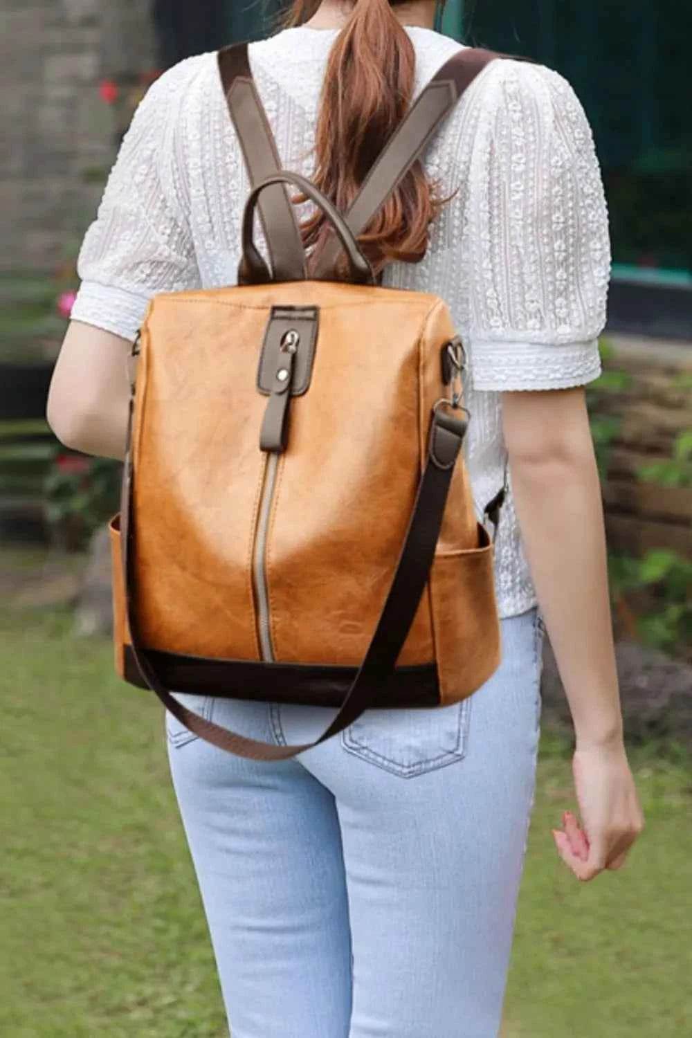 PU Leather Large Backpack Bag for a perfect OOTD – dress to impress outfits from Amexza