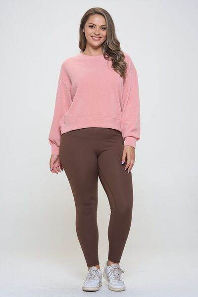 Yelete Full Size Fleece Lined High Waisted Leggings for a perfect OOTD – dress to impress outfits from Amexza