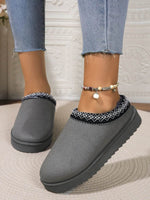 Round Toe Platform Slippers Dark Gray for a perfect OOTD – dress to impress outfits from Amexza