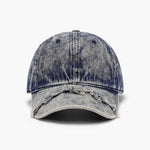 Fringe Adjustable Cotton Baseball Cap Indigo One Size for a perfect OOTD – dress to impress outfits from Amexza