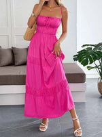 Tie Back Tiered Maxi Cami Dress