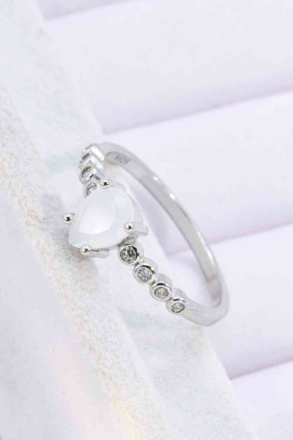 Teardrop Natural Moonstone Ring for a perfect OOTD – dress to impress outfits from Amexza