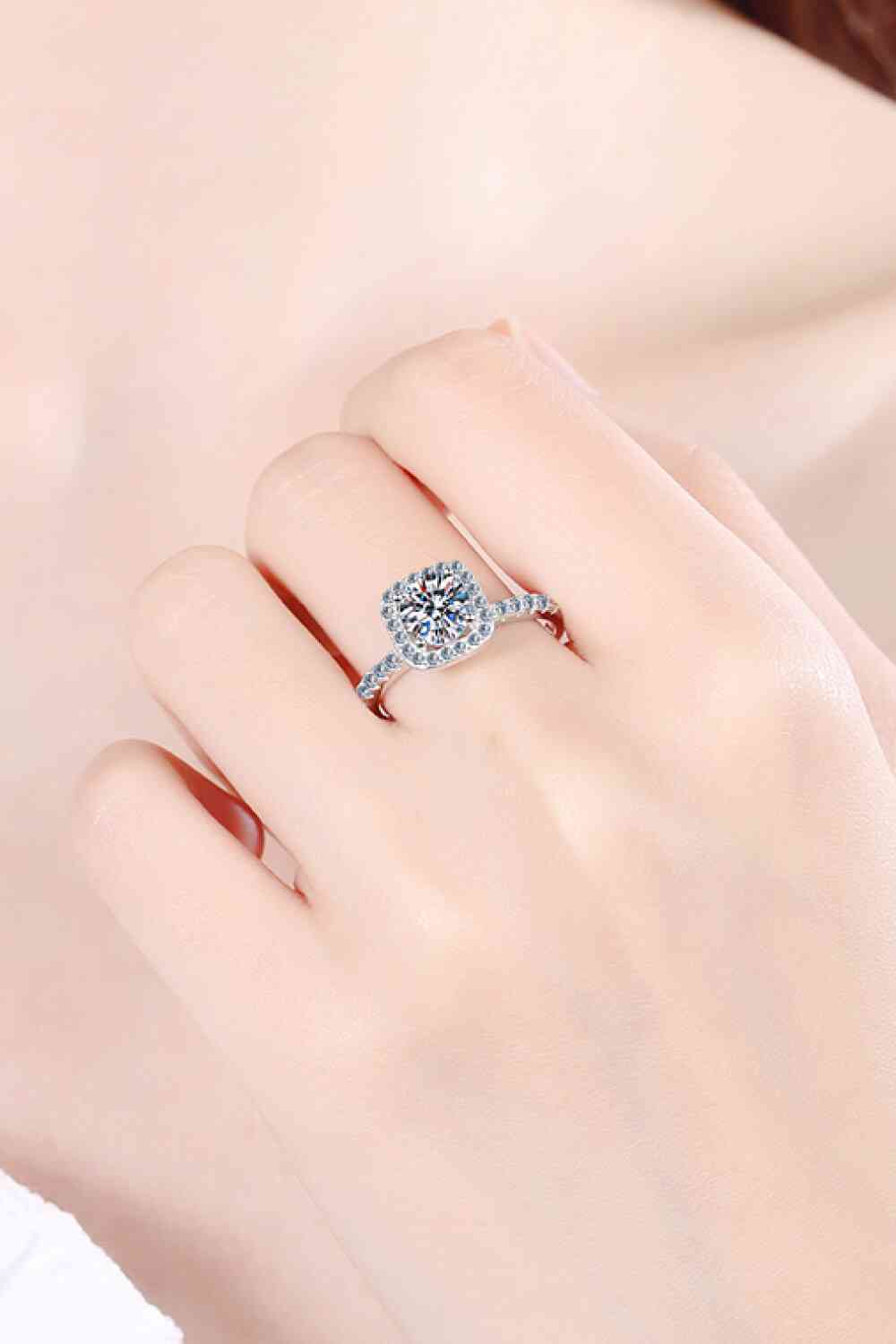 Square Moissanite Ring for a perfect OOTD – dress to impress outfits from Amexza