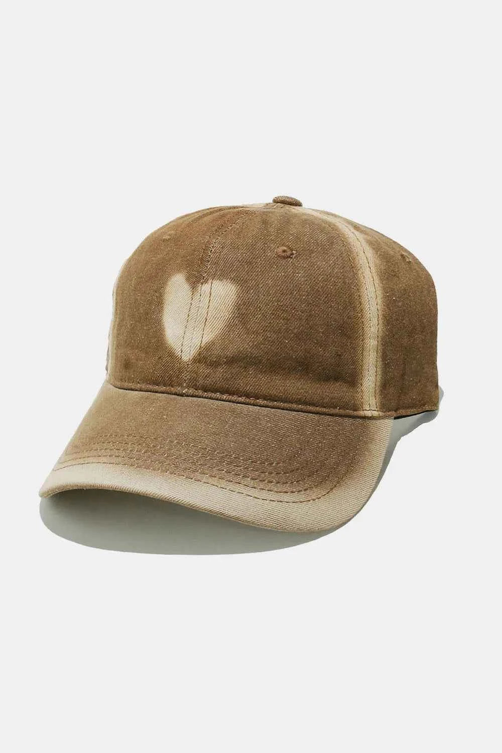 Heart Cotton Baseball Cap Caramel One Size for a perfect OOTD – dress to impress outfits from Amexza