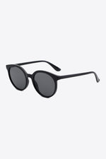 Round Full Rim Polycarbonate Frame Sunglasses Black One Size for a perfect OOTD – dress to impress outfits from Amexza