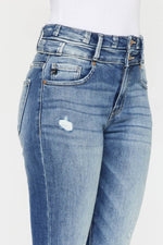 Kancan High Rise Wide Waistband Flare Jeans - Amexza