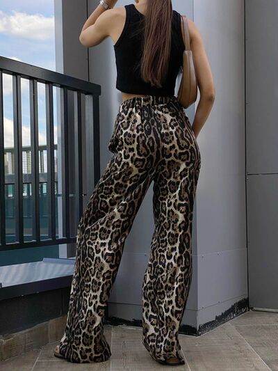 Leopard High Waist Wide Leg Pants for a perfect OOTD – dress to impress outfits from Amexza