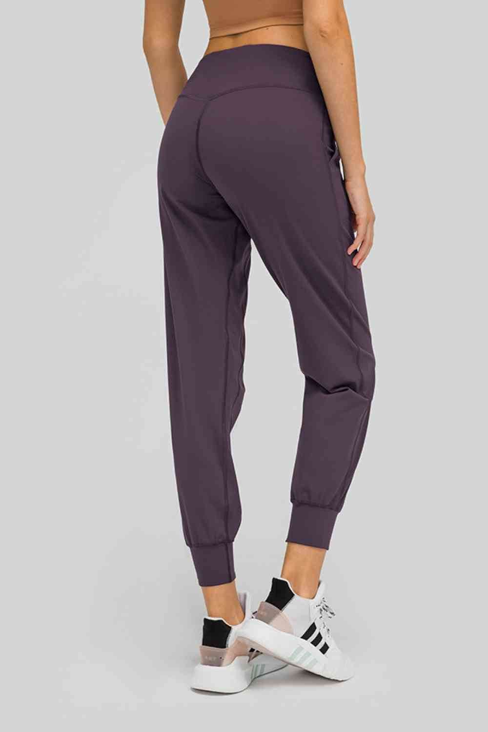 Millennia Wide Waistband Slant Pocket Pants - Amexza