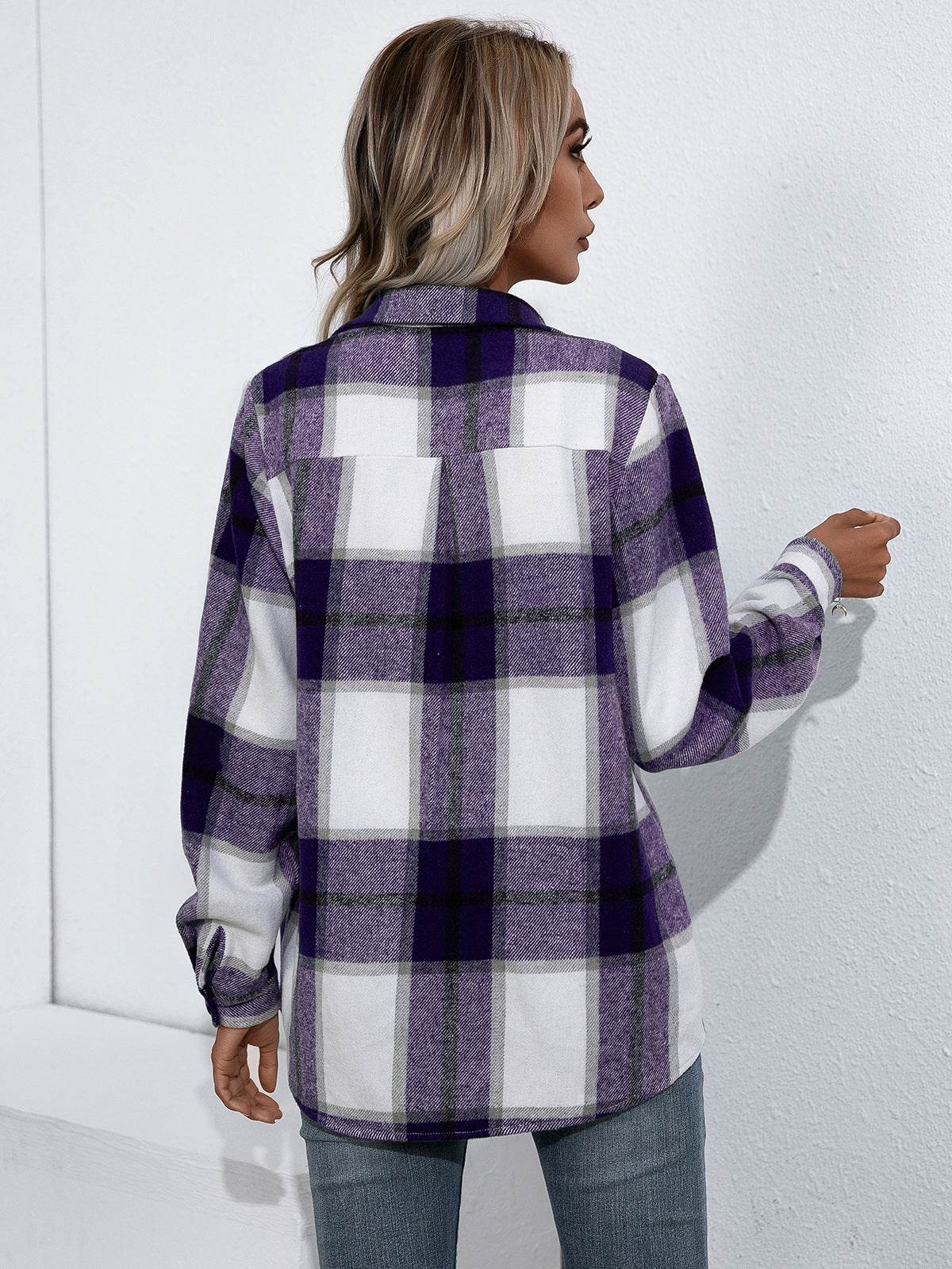 Ivy Lane Plaid Button Up Flannel Shirt for a perfect OOTD – dress to impress outfits from Amexza