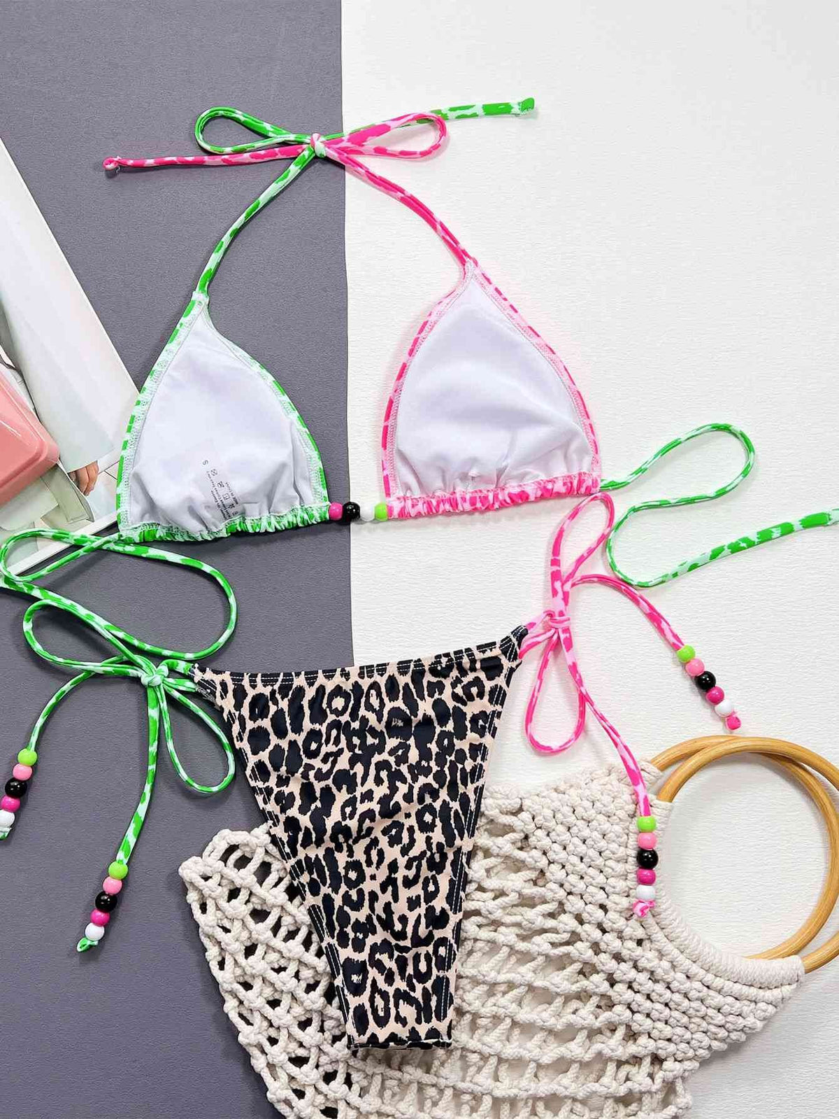 Leopard Tied Halter Neck Bikini Set for a perfect OOTD – dress to impress outfits from Amexza