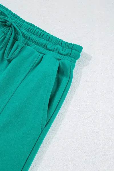 Full Size Round Neck Long Sleeve Top and Drawstring Pants Set for a perfect OOTD – dress to impress outfits from Amexza