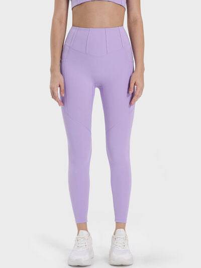 Millennia Pocketed High Waist Active Leggings - Amexza