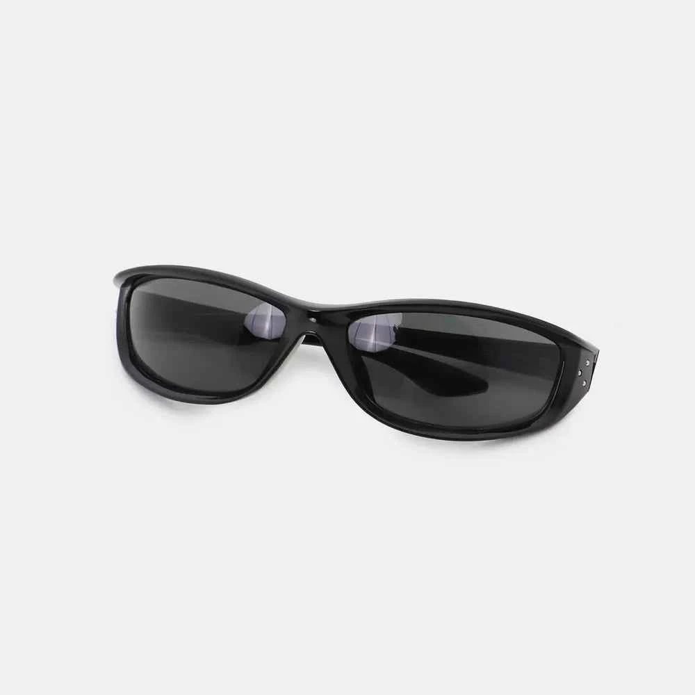 Polycarbonate Frame Rectangle Sunglasses Black One Size for a perfect OOTD – dress to impress outfits from Amexza
