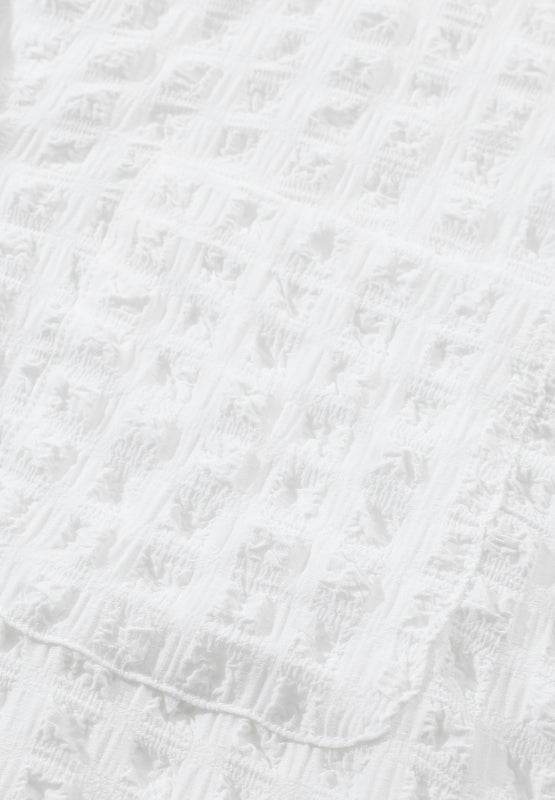 Texture Collared Neck Long Sleeve Shirt - Amexza