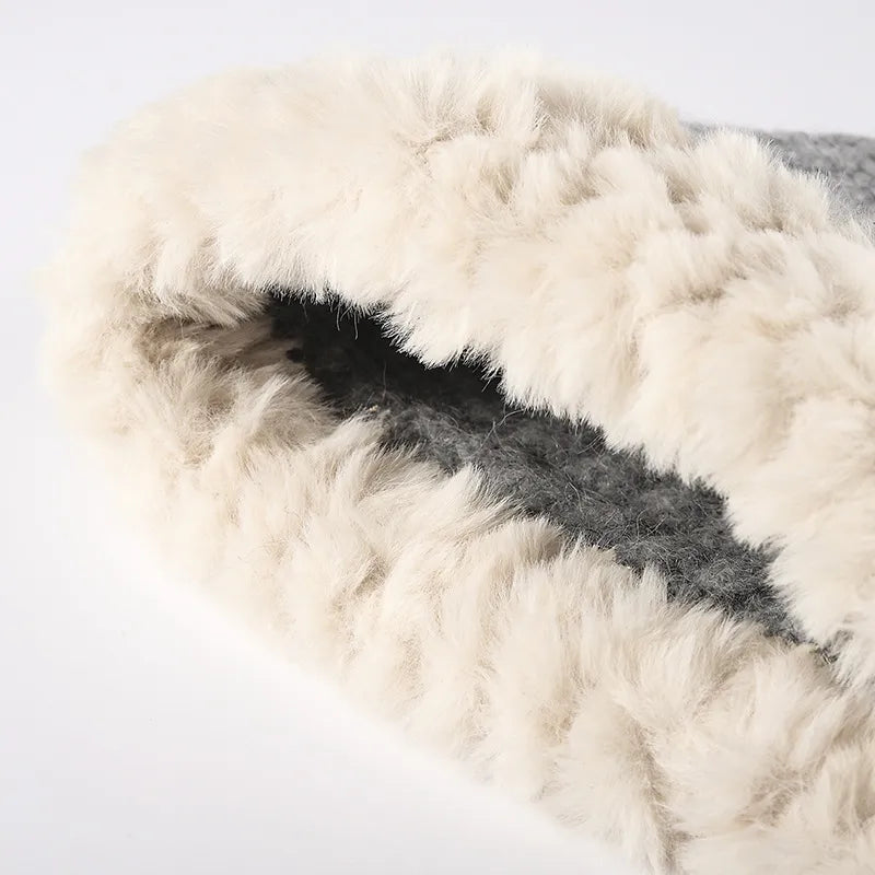 Fuzzy Hem Knit Hat for a perfect OOTD – dress to impress outfits from Amexza