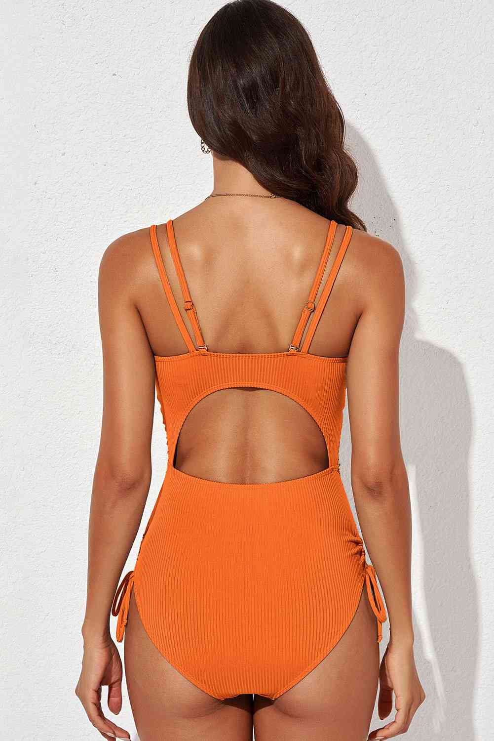 Tied Cutout Plunge One-Piece Swimsuit for a perfect OOTD – dress to impress outfits from Amexza