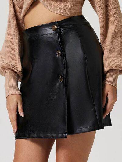 Buttoned High Rise Mini Skirt for a perfect OOTD – dress to impress outfits from Amexza