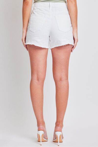 YMI Jeanswear Distressed Frayed Hem Denim Shorts for a perfect OOTD – dress to impress outfits from Amexza