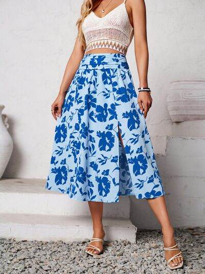 Slit Printed Midi Skirt for a perfect OOTD – dress to impress outfits from Amexza