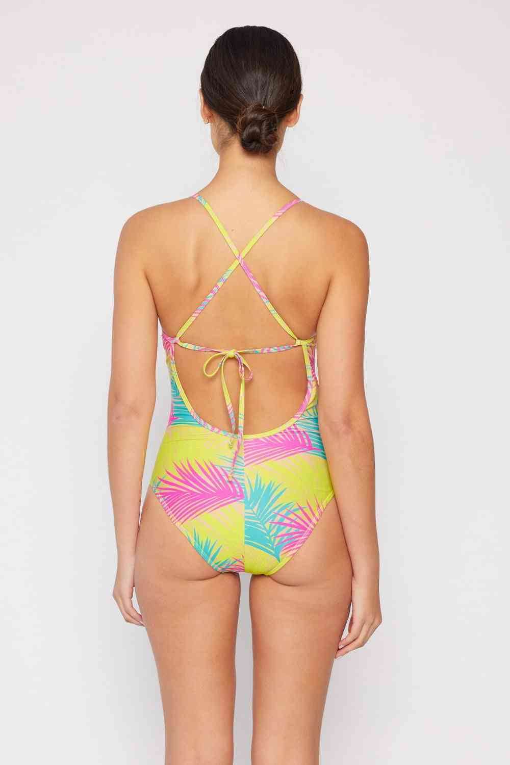 Marina West Swim High Tide One-Piece in Multi Palms for a perfect OOTD – dress to impress outfits from Amexza