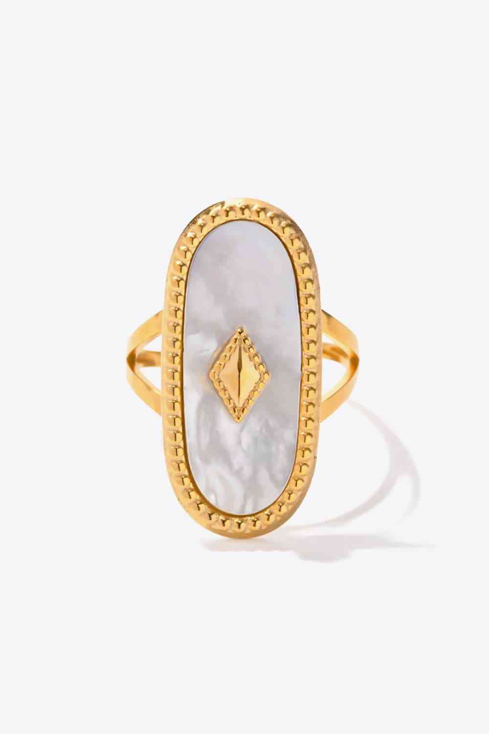 Natural Stone Copper Ring White One Size for a perfect OOTD – dress to impress outfits from Amexza