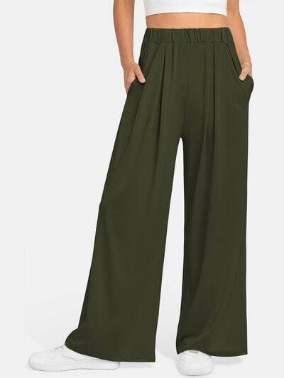 Elastic Waist Wide Leg Pants for a perfect OOTD – dress to impress outfits from Amexza