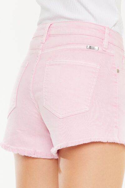 Kancan Raw Hem High Waist Denim Shorts for a perfect OOTD – dress to impress outfits from Amexza